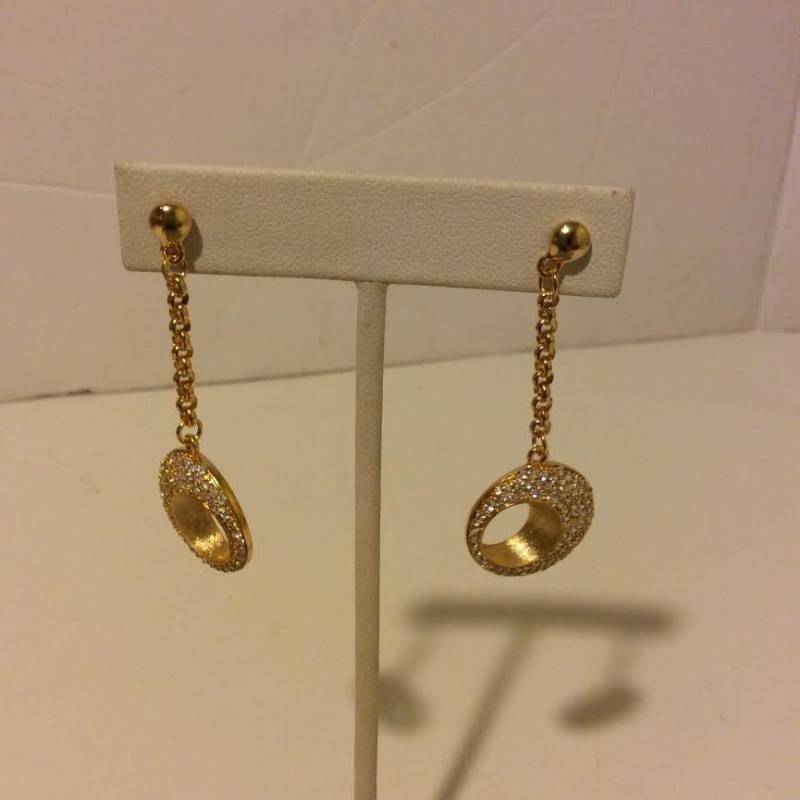 Gold Über Sterling Silber Ebnen Mond Lange Ohrringe Beschichtet Gold Über Sterling Silber Ebnen Mond Lange Ohrringe Beschichtet von EmeliaHart