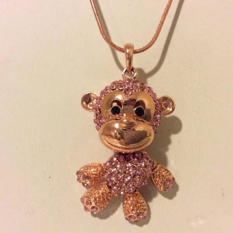 Großen Rotgold Farbig Ebnen Liebenswert Affe Lange Halskette Großen Rotgold Farbig Ebnen Liebenswert Affe Lange Halskette von EmeliaHart