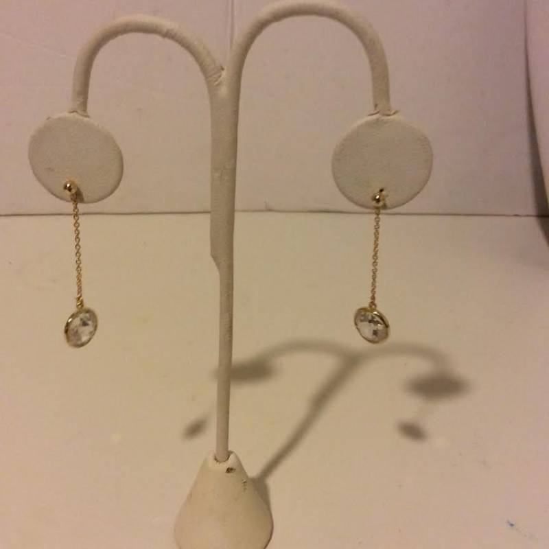 Klaren Facettierten Gold Beschichtet Über Stein Sterling Silber Ohrringe Klaren Facettierten Gold Beschichtet Über Stein Sterling Silber Ohrringe von EmeliaHart