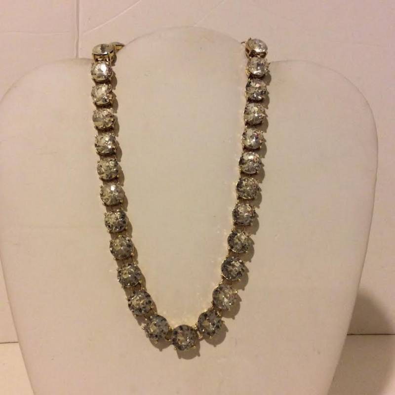 Klobige Große Faux Diamond Elegante Erklärung Halskette Klobige Große Faux Diamond Elegante Erklärung Halskette von EmeliaHart