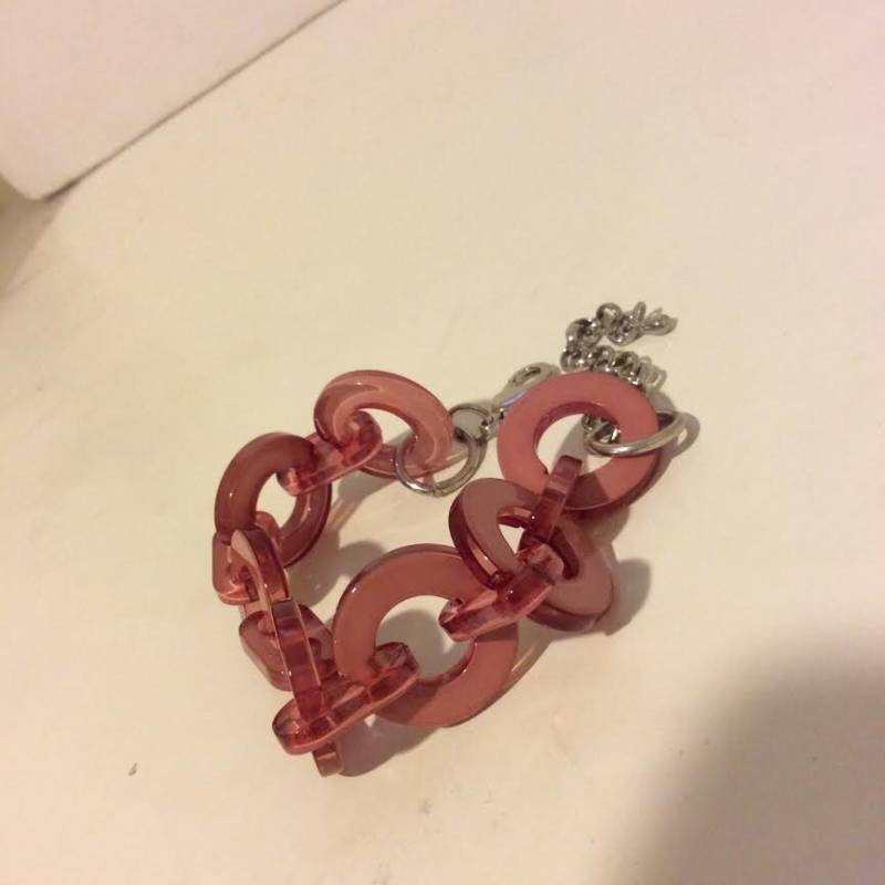 Klobige Rosa Harz Kreise Link Armband Klobige Rosa Harz Kreise Link Armband von EmeliaHart