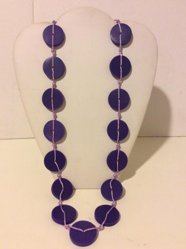 Lange Lila Harz Verbindung Kreise Halskette Lange Lila Harz Verbindung Kreise Halskette von EmeliaHart