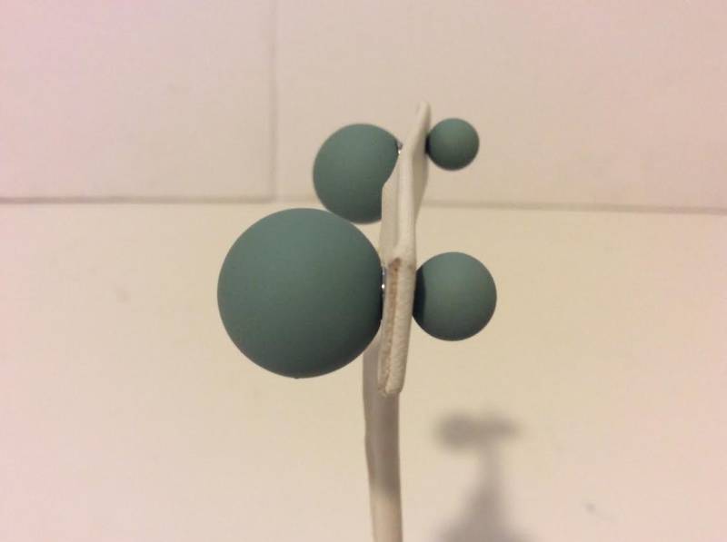 Matt Blaugrün Zwei Stück Perlen Ohrringe von EmeliaHart