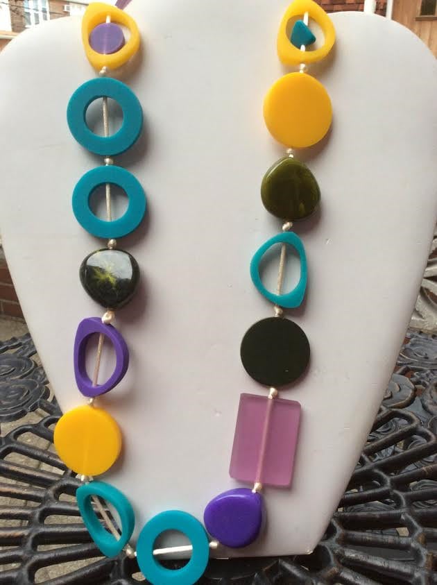 Multi Color Spaß Harz Link Halskette von EmeliaHart