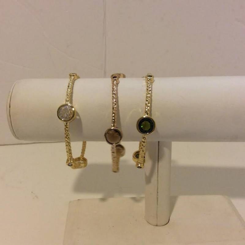 Satz Von 3 Kleine Runde Dunkle Grün Braun Und Klar Gold Farbigen Armreifen Armbänder Satz Von 3 Kleine Runde Dunkle Grün Braun Und Klar Gold Farbigen Armreifen Armbänder von EmeliaHart