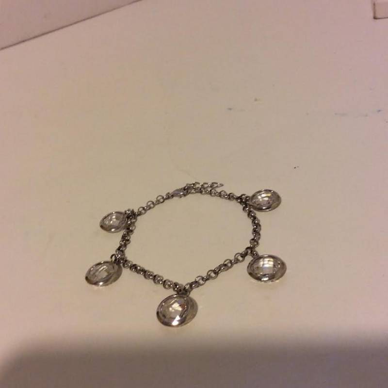 Sterling Silber Klaren Facettierte Stein Fallen Armband Sterling Silber Klaren Facettierte Stein Fallen Armband von EmeliaHart
