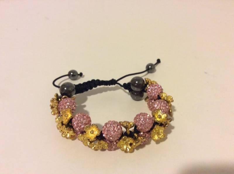 Wunderschöne Verstellbare Sterling-Silber-Gold Und Rosa Perlen Armband Blume Wunderschöne Verstellbare Sterling-Silber-Gold Und Rosa Perlen Armband Blume von EmeliaHart