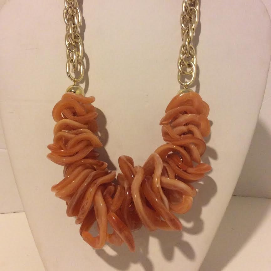 statement Kette in Orange Und Gold von EmeliaHart