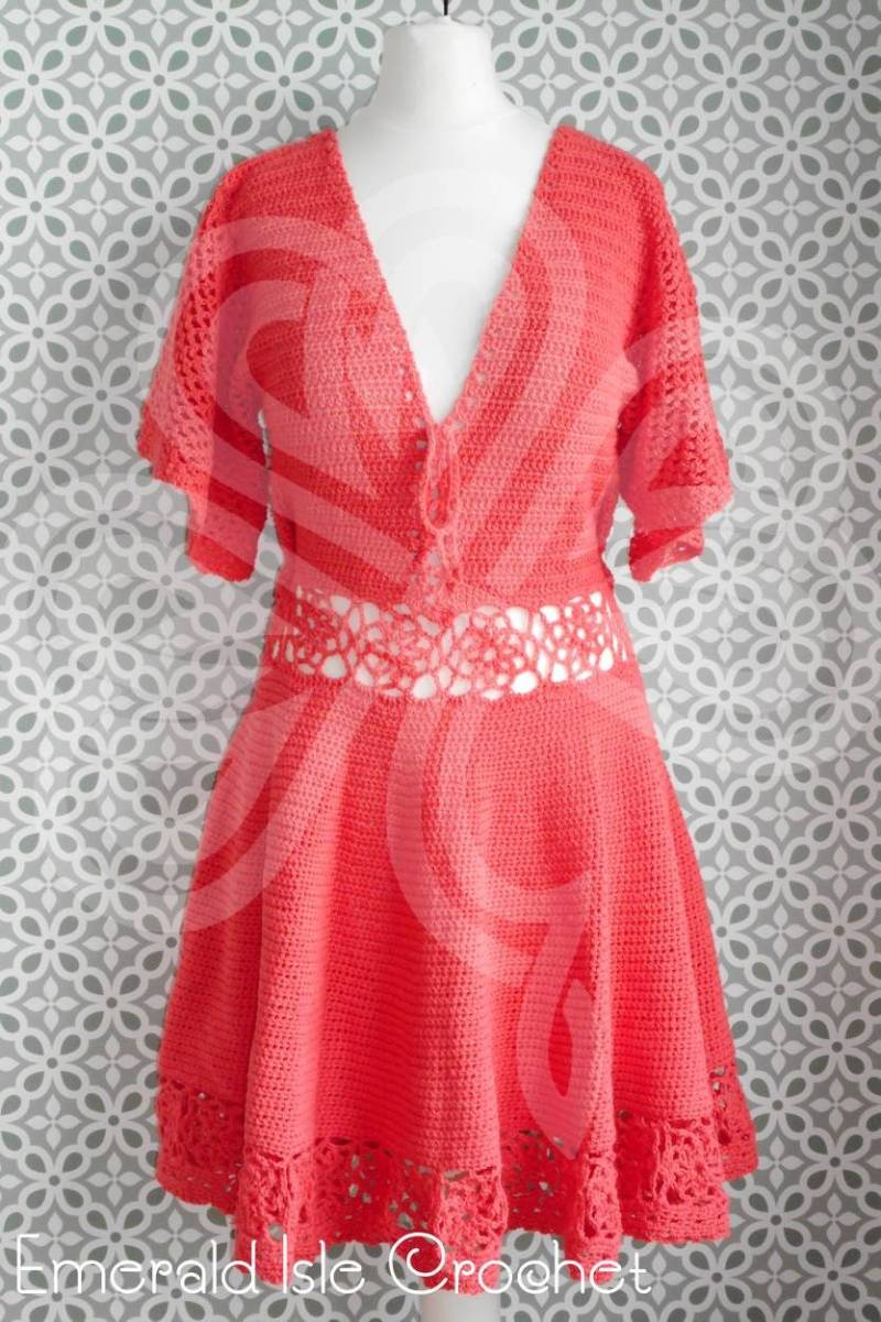 Handgemachte Häkeln Koralle Rosa Low Back Sonnenkleid - Groß | 38" Bis 40" Büste Muster Von Mermaidcatdesigns Handgemachte Häkeln Koralle Rosa Low Back Sonnenkleid - Groß | 38" Bis 40" Büste Muster Von Mermaidcatdesigns von EmeraldIsleCrochet