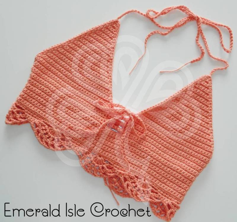 Handgemachte Häkeln Süße Pfirsich Neckholder Bralette Crop Top - Groß | 38" Bis 40" Büste Muster Von Mermaidcatdesigns Handgemachte Häkeln Süße Pfirsich Neckholder Bralette Crop Top - Groß | 38" Bis 40" Büste Muster Von Mermaidcatdesigns von EmeraldIsleCrochet