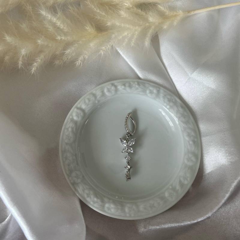 Schmetterling Bauchnabelpiercing, Glitzer Bauchnabel Ring, Strass Piercing von EmeraldSeasDE