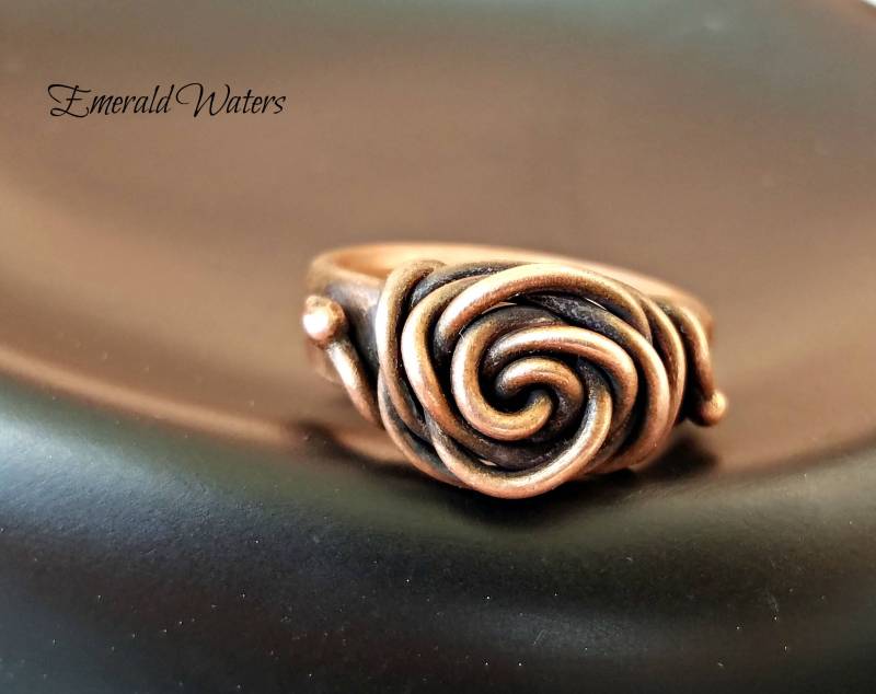 Kupfer Rose Ring, Frauen Geschenke Für Frauen, Handgemachte Ring Kupfer Rose Ring, Frauen Geschenke Für Frauen, Handgemachte Ring von EmeraldWaterss