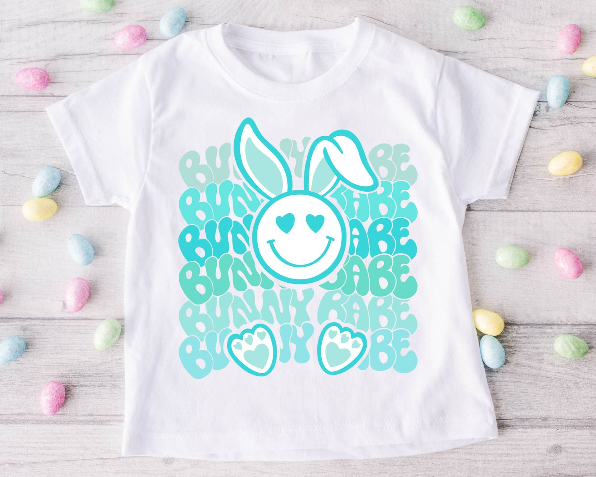 Bunny Babe, Baby Kids Shirt, Retro Oster Ostershirt Kleinkind, Osterhase Ostern Party Tshirt, Junge Mädchen von EmeraldandJadeCo