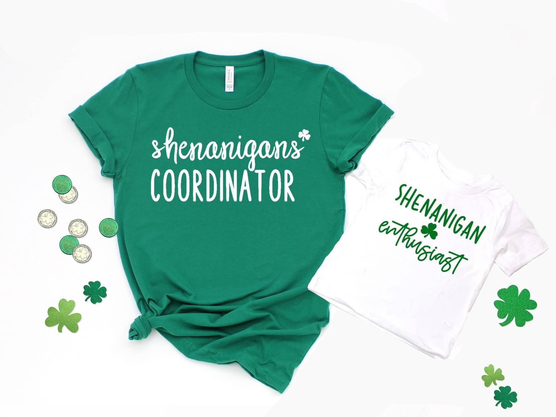 Mama Und Ich Shenanigans Passende Outfits, St Patricks Day Ich Shirts, Paddy Es Outfit, Baby Shenanigan von EmeraldandJadeCo