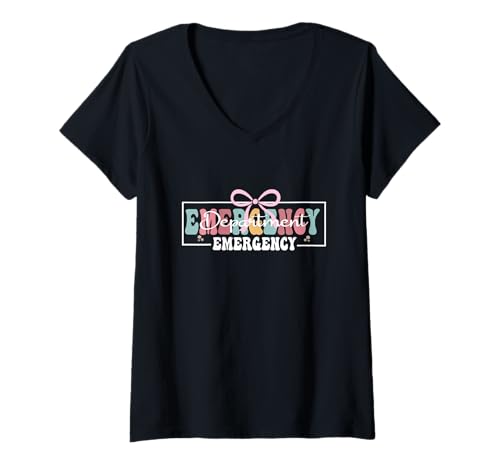 Damen Notaufnahme Notkrankenschwester Notaufnahme Krankenschwester T-Shirt mit V-Ausschnitt Damen Notaufnahme Notkrankenschwester Notaufnahme Krankenschwester T-Shirt mit V-Ausschnitt von Emergency Department Nurse Assistant Appreciation