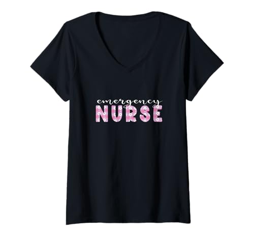 Damen Notaufnahme Notkrankenschwester Notaufnahme Krankenschwester T-Shirt mit V-Ausschnitt Damen Notaufnahme Notkrankenschwester Notaufnahme Krankenschwester T-Shirt mit V-Ausschnitt von Emergency Department Nurse Assistant Appreciation