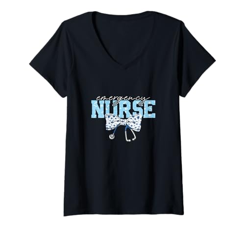 Damen Notaufnahme Notkrankenschwester Notaufnahme Krankenschwester T-Shirt mit V-Ausschnitt Damen Notaufnahme Notkrankenschwester Notaufnahme Krankenschwester T-Shirt mit V-Ausschnitt von Emergency Department Nurse Assistant Appreciation