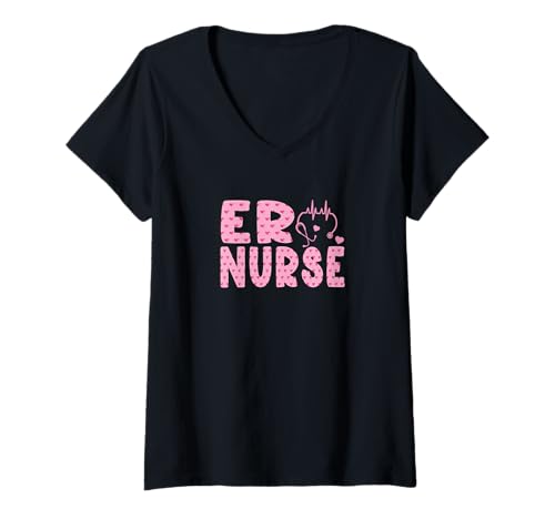 Damen Notaufnahme Notkrankenschwester Notaufnahme Krankenschwester T-Shirt mit V-Ausschnitt Damen Notaufnahme Notkrankenschwester Notaufnahme Krankenschwester T-Shirt mit V-Ausschnitt von Emergency Department Nurse Assistant Appreciation