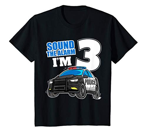 Kinder Polizei Ich Bin 3. Geburtstag Junge Polizeiwagen 3 Jahre Alt T-Shirt Kinder Polizei Ich Bin 3. Geburtstag Junge Polizeiwagen 3 Jahre Alt T-Shirt von Emergency Vehicle Gifts Co.