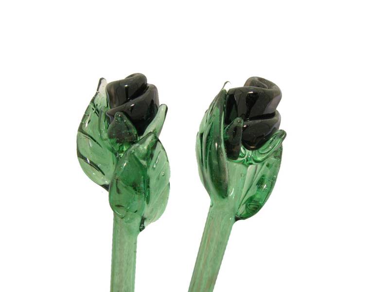 Schwarz Rosa Glas Haarstäbe Schwarz Rosa Glas Haarstäbe von EmergentGlassworks