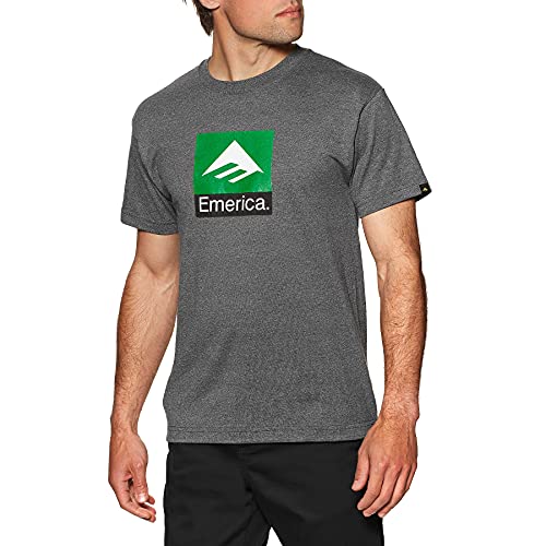 Emerica Classic Combo Mens Short Sleeve T-Shirt Medium Charcoal Heather von Emerica