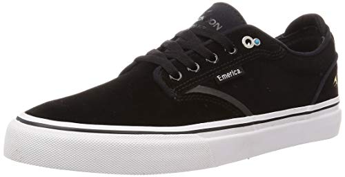 Emerica Dickson Herren Vulc Skate Schuh Low Top, Schwarz (Schwarz/Weiß/goldfarben), 39.5 EU von Emerica