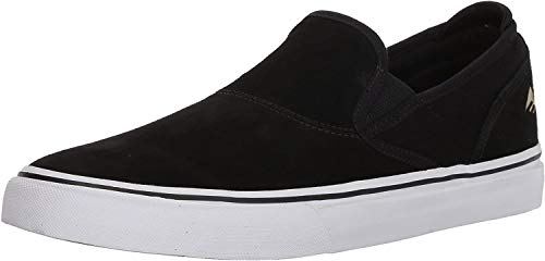 Emerica Herren Wino G6 Slip-on Skate-Schuh, Schwarz-Weiß-Gold, 39.5 EU von Emerica