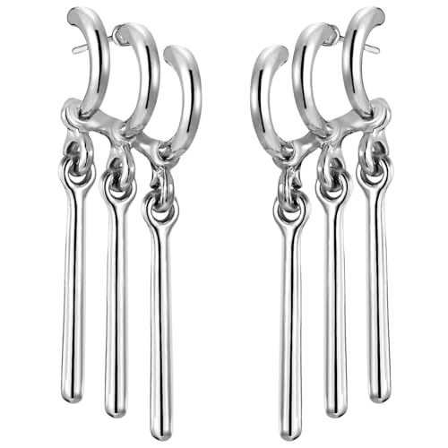 Emibele Zoro Ohrringe, Anime Ohrhänger Kostüm Cosplay, Piercing Manschette Klaue Tropfen Ohrringe Schmuck Geschenk für Anime Zoro Liebhaber Fans, Silber Emibele Zoro Ohrringe, Anime Ohrhänger Kostüm Cosplay, Piercing Manschette Klaue Tropfen Ohrringe Schmuck Geschenk für Anime Zoro Liebhaber Fans, Silber von Emibele