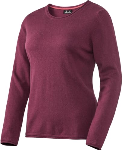 Emilia Parker Damen Kaschmir-Seide Rundhalspullover in Schwarz, weicher Strickpullover für Frauen, Ganzjahres-Pullover, Beere, Gr. 40 von Emilia Parker