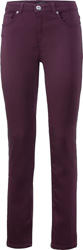 Emilia Parker Jeans Damen, Mid Waist Stretch Jeans Regular Fit, Damen Jeans Superstretch in 5 Pocket-Style, Gerader Beinverlauf, Barolo, Gr. 46 von Emilia Parker