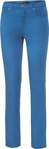 Emilia Parker Jeans Damen, Mid Waist Stretch Jeans Regular Fit, Damen Jeans Superstretch in 5 Pocket-Style, Gerader Beinverlauf, Blau, Gr. 42 von Emilia Parker