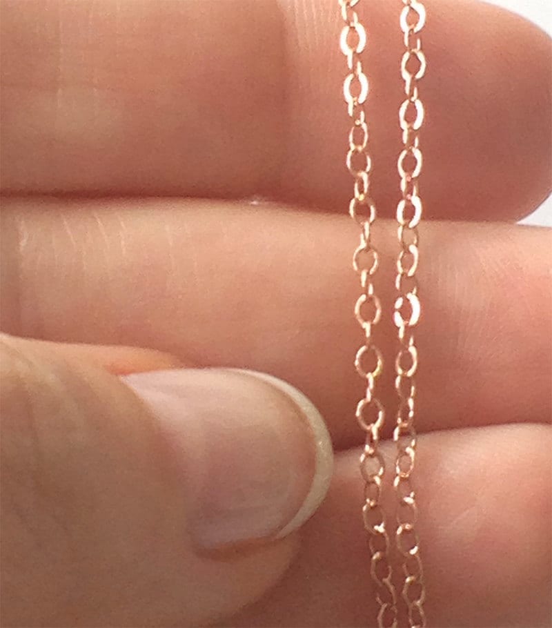 Rosegold Filled Halskette 1, 7 Mm Flachkabel, 71 cm von EmiliaRossi