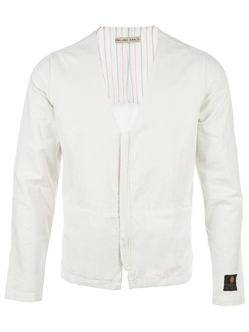 Emiliano Rinaldi V-neck jacket - Weiß von Emiliano Rinaldi