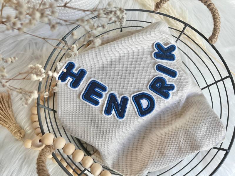 Name Applikation Aufnäher Uni Blau von ETeast2011