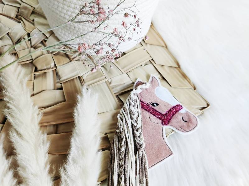 xl Pony Pferd Applikation Hellbraun 3D Haare Button Für Schultüte Aufnäher Glitzer Pink von ETeast2011