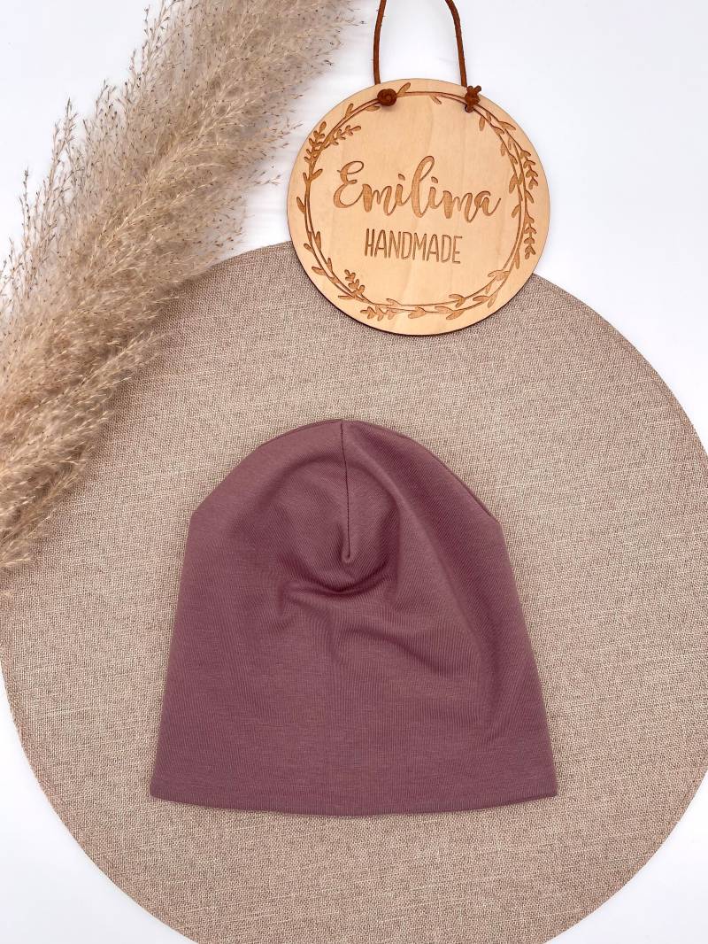 Beanie Beaniemütze Mütze Baby Kind Uni Einfarbig von EmilimaHandmade
