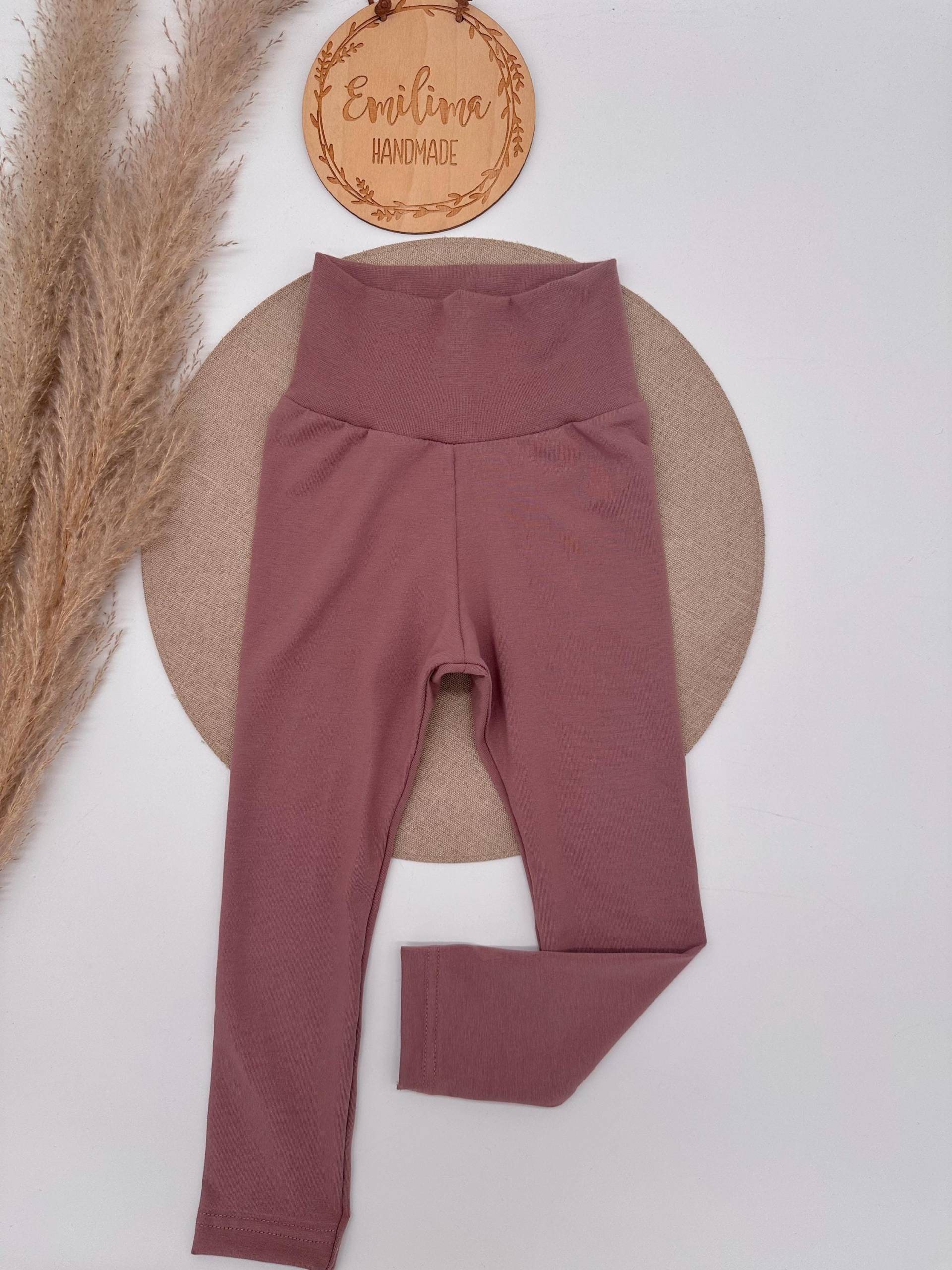 Leggins Blümchen Blau Rosa Altrosa Baby Mädchen Blumen von EmilimaHandmade