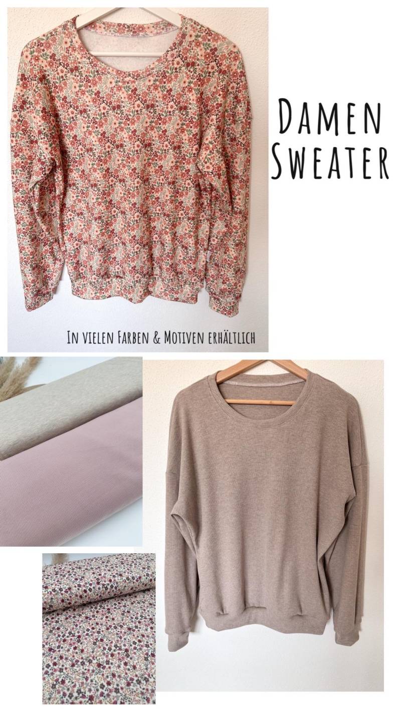 Oversize Damen Rib Sweater Uni von EmilimaHandmade