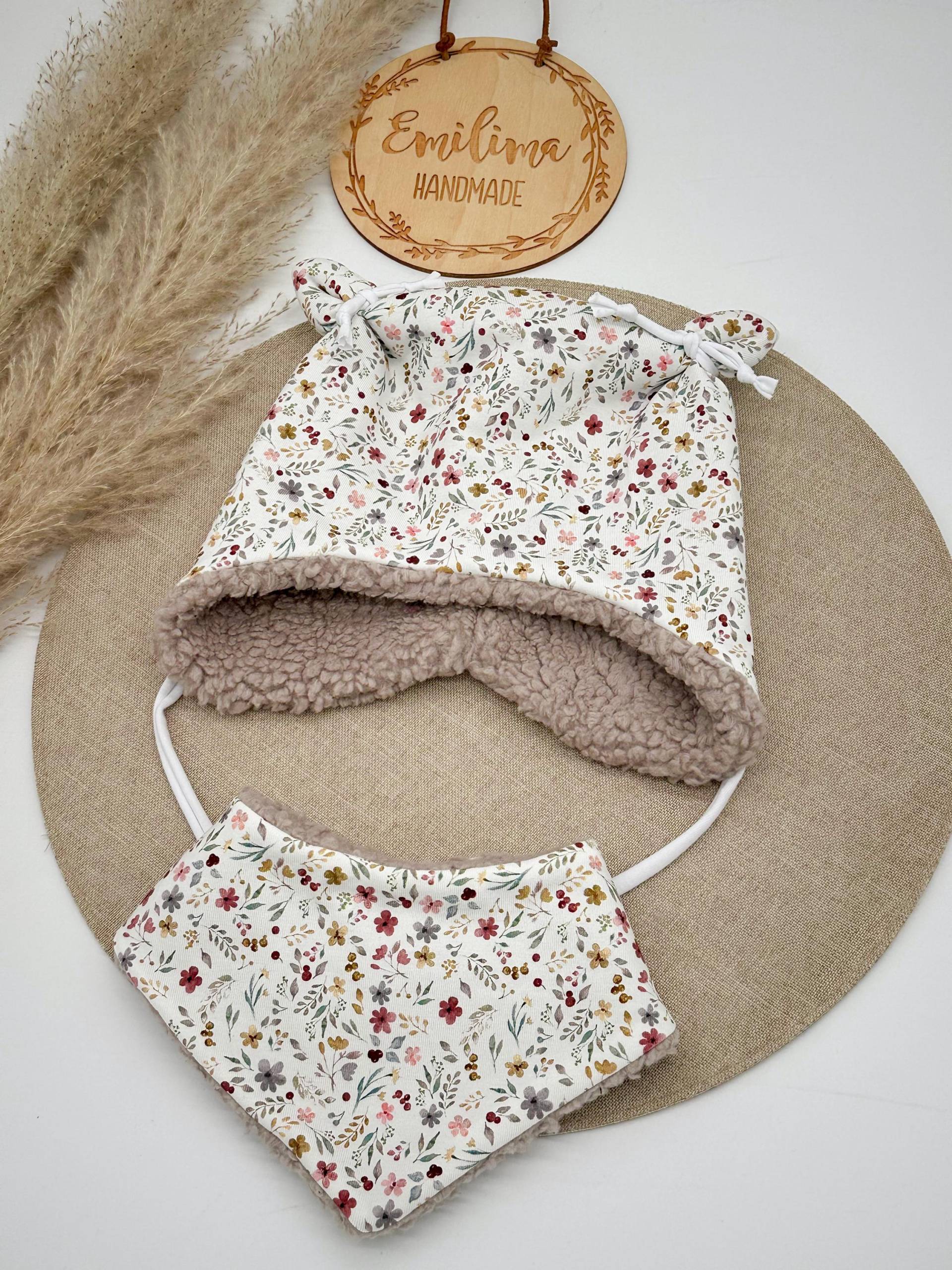 Set Wintermütze Öhrchenmütze & Halstuch | Aus Teddyfleece Für Babys Und Kinder von EmilimaHandmade