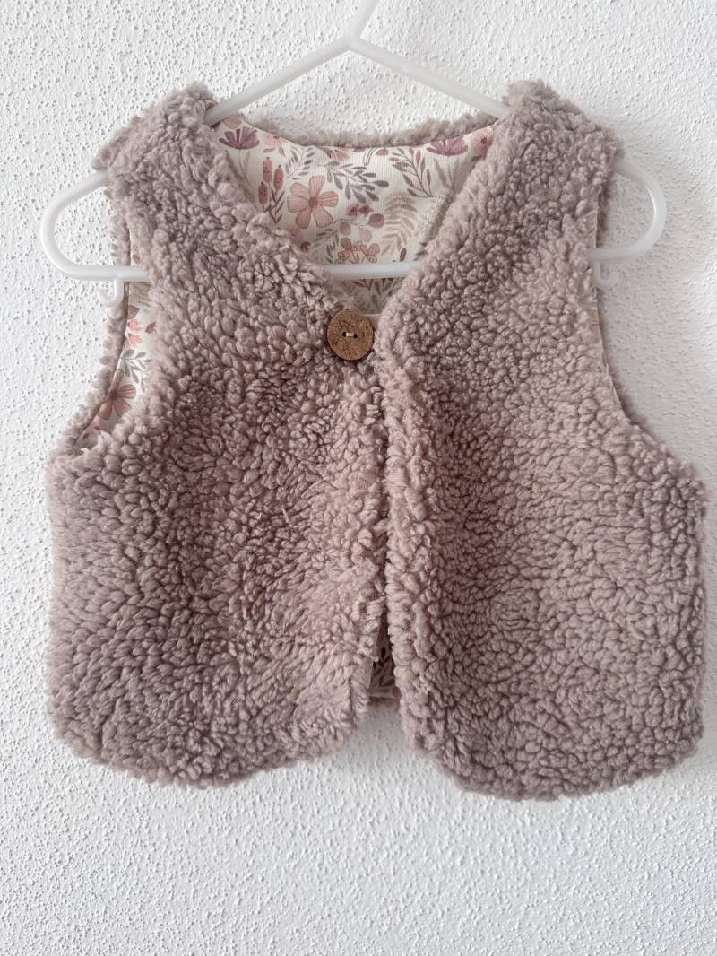 Teddyfleece Fellweste Baby Kind Sand Herbst Teddyfleece Fellweste Baby Kind Sand Herbst von EmilimaHandmade