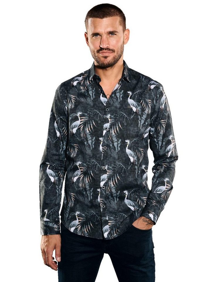 emilio adani Langarmhemd emilio adani Herren Hemd langarm, Anthrazit von Emilio Adani