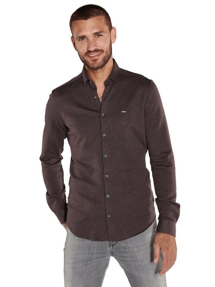 emilio adani Langarmhemd emilio adani Herren Langarm-Hemd regular, Bordeaux von Emilio Adani