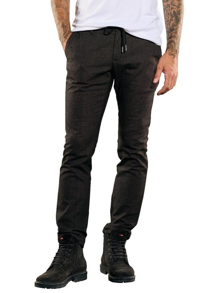 emilio adani Stoffhose emilio adani Herren Hose mit Tunnelzug, Schwarzbraun von Emilio Adani