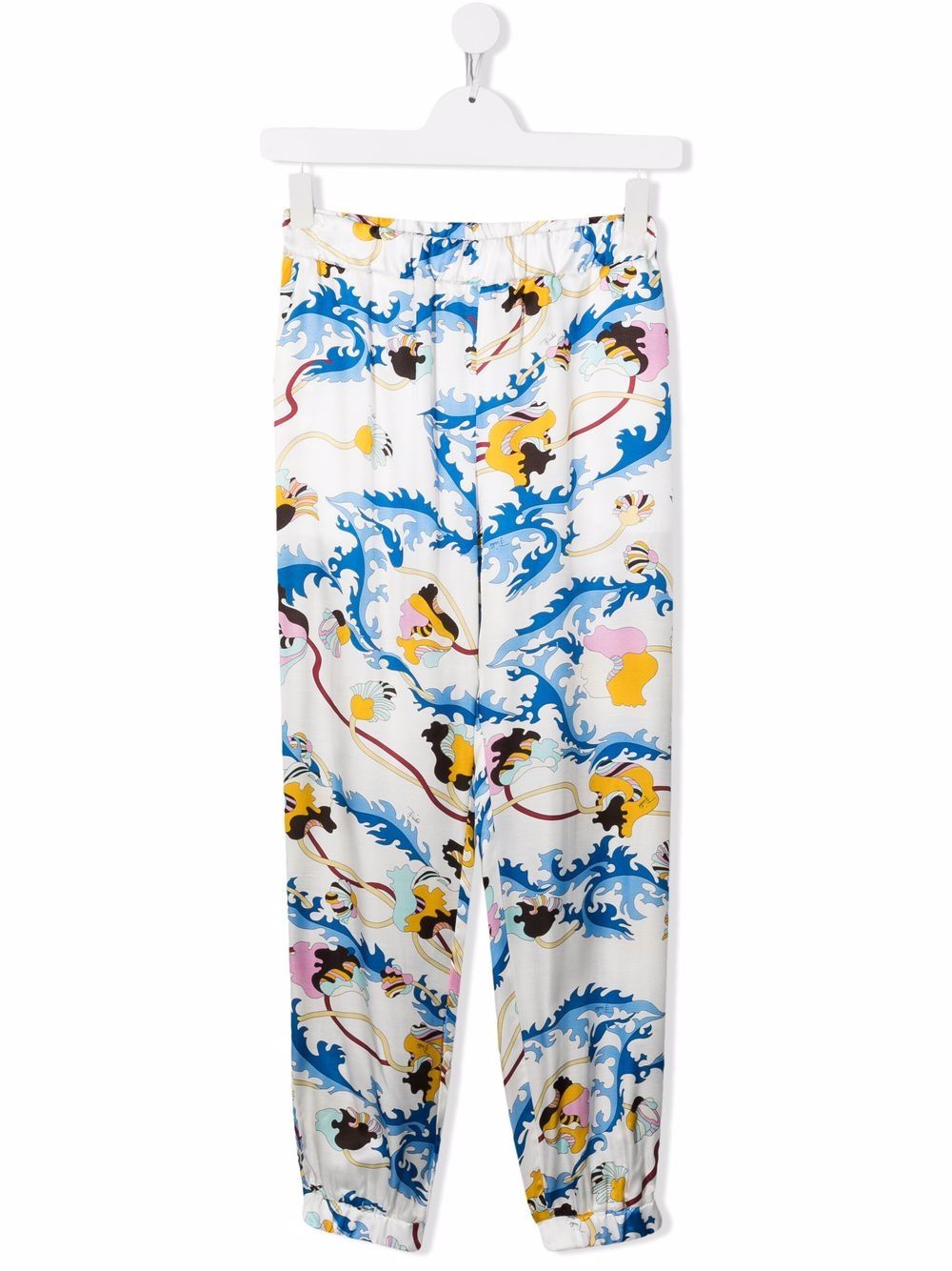 PUCCI Junior Weite Hose mit Ranuncoli-Print - Weiß von PUCCI Junior