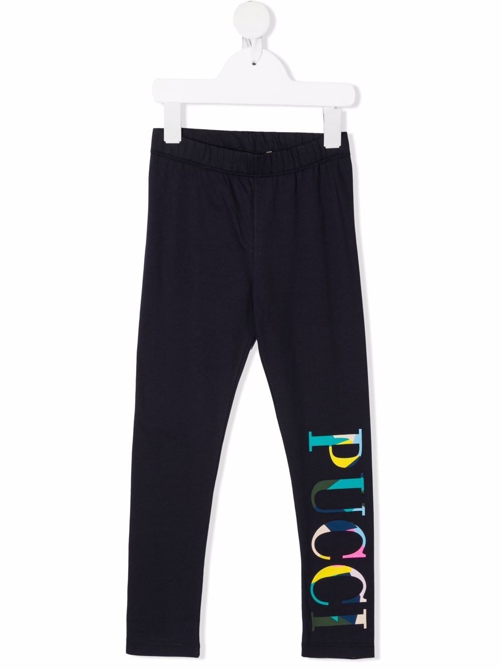 PUCCI Junior Leggings mit Logo-Print - Blau von PUCCI Junior