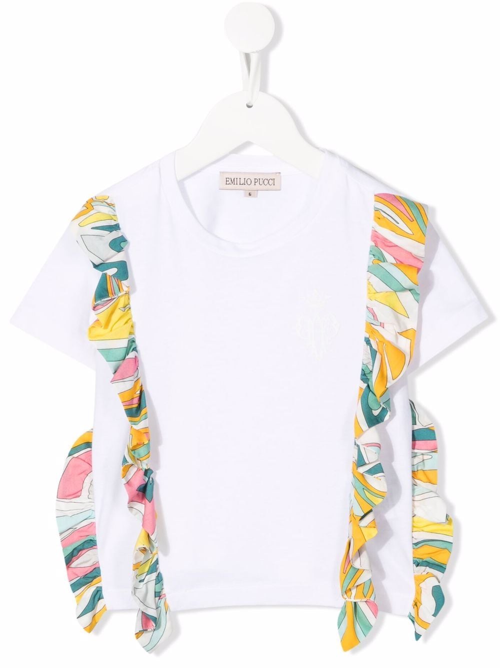 PUCCI Junior T-Shirt mit Rüschen - Weiß von PUCCI Junior