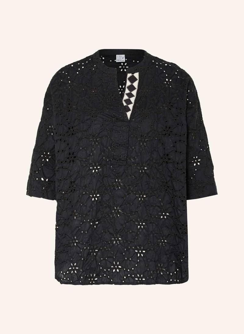 Emily Van Den Bergh Blusenshirt Aus Lochspitze schwarz von Emily VAN DEN BERGH