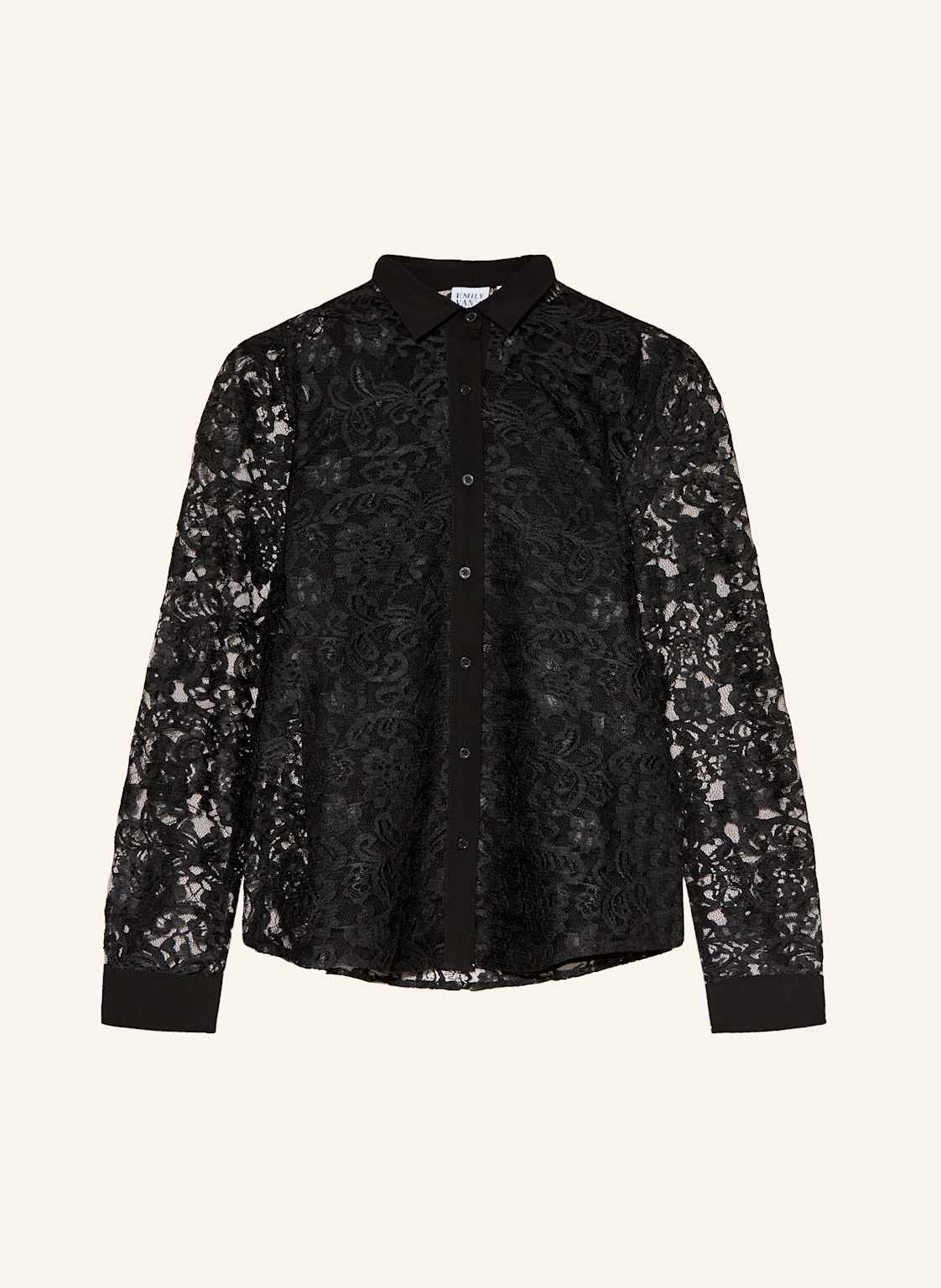 Emily Van Den Bergh Hemdbluse Aus Spitze schwarz von Emily VAN DEN BERGH