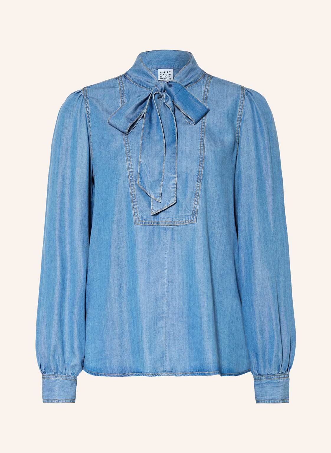 Emily Van Den Bergh Schluppenbluse In Jeansoptik blau von Emily VAN DEN BERGH