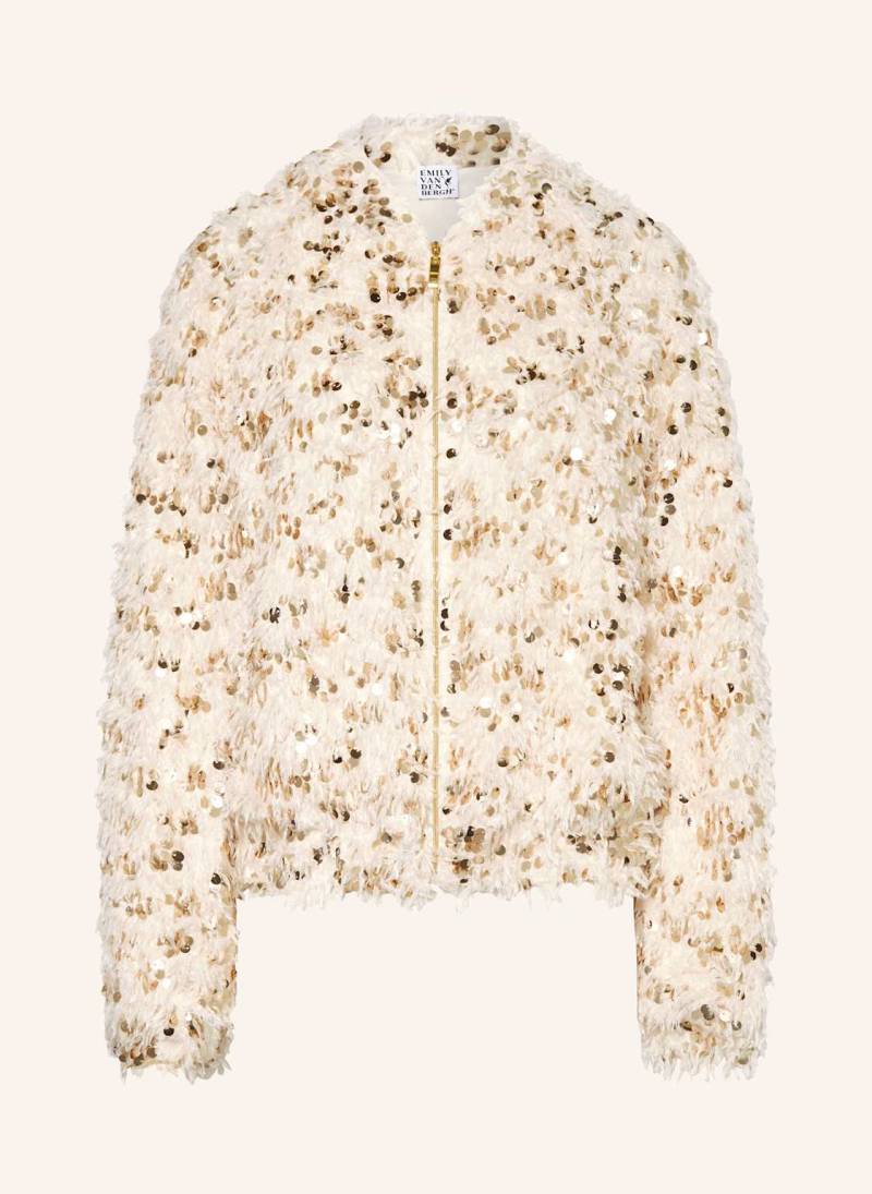Emily Van Den Bergh Strick-Blouson Mit Pailletten beige von Emily VAN DEN BERGH